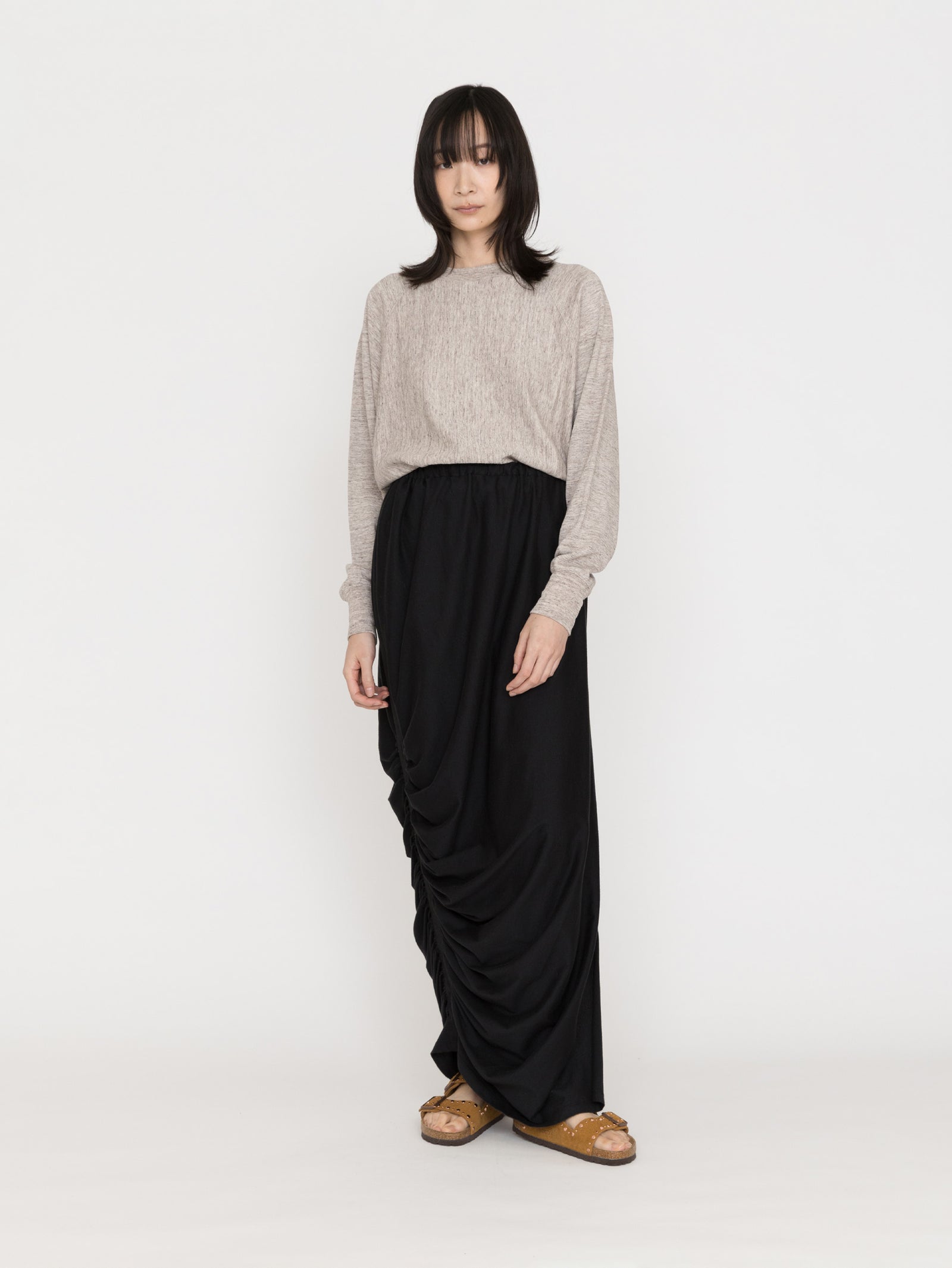 Momo enrica/エンリカTUCK スカート enrica | ドレープ カットスカート CUT-SAW 022 – H+HELIOTROPE