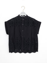 TICCA | TBFS-121 ﾚｰｽﾌﾚﾝﾁｼｬﾂ / khaki , navy（色別注）