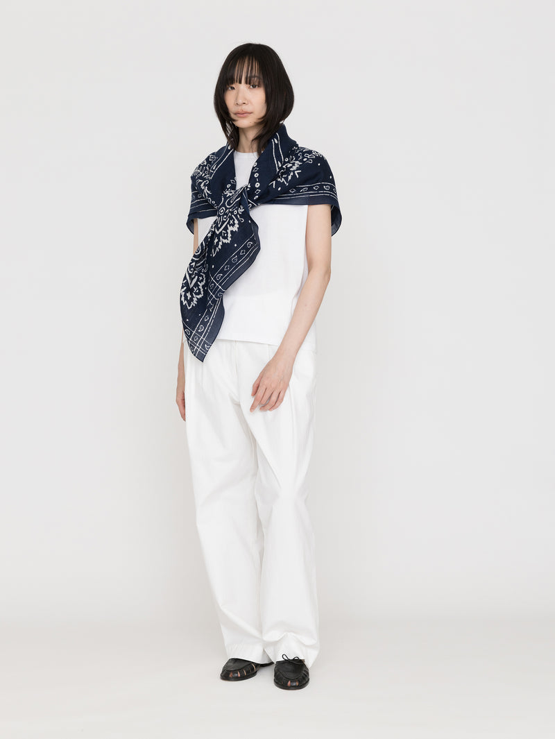 manipuri | ＜別注 コットンシルクストール＞メドウバンダナ NAVY