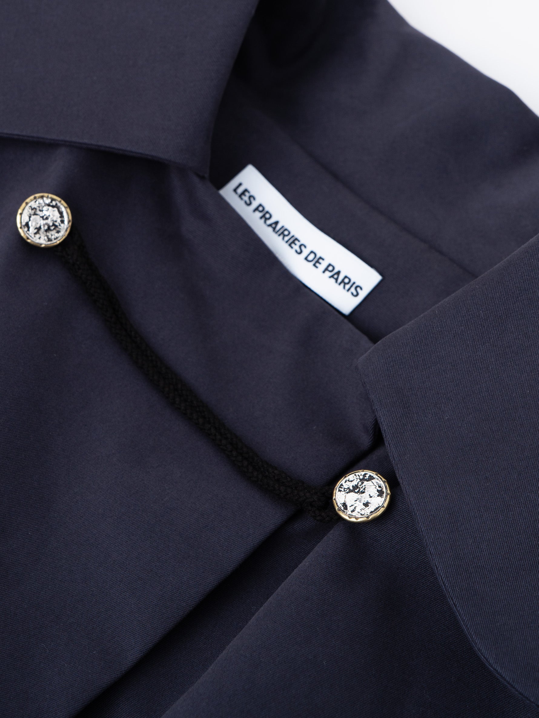 LES PRAIRIES DE PARIS | BLOUSON VESTE-PIERROT CORDE MARINE