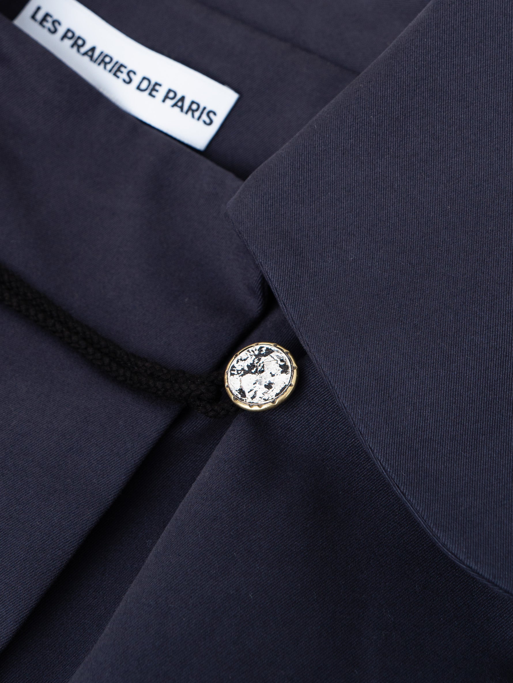 LES PRAIRIES DE PARIS | BLOUSON VESTE-PIERROT CORDE MARINE