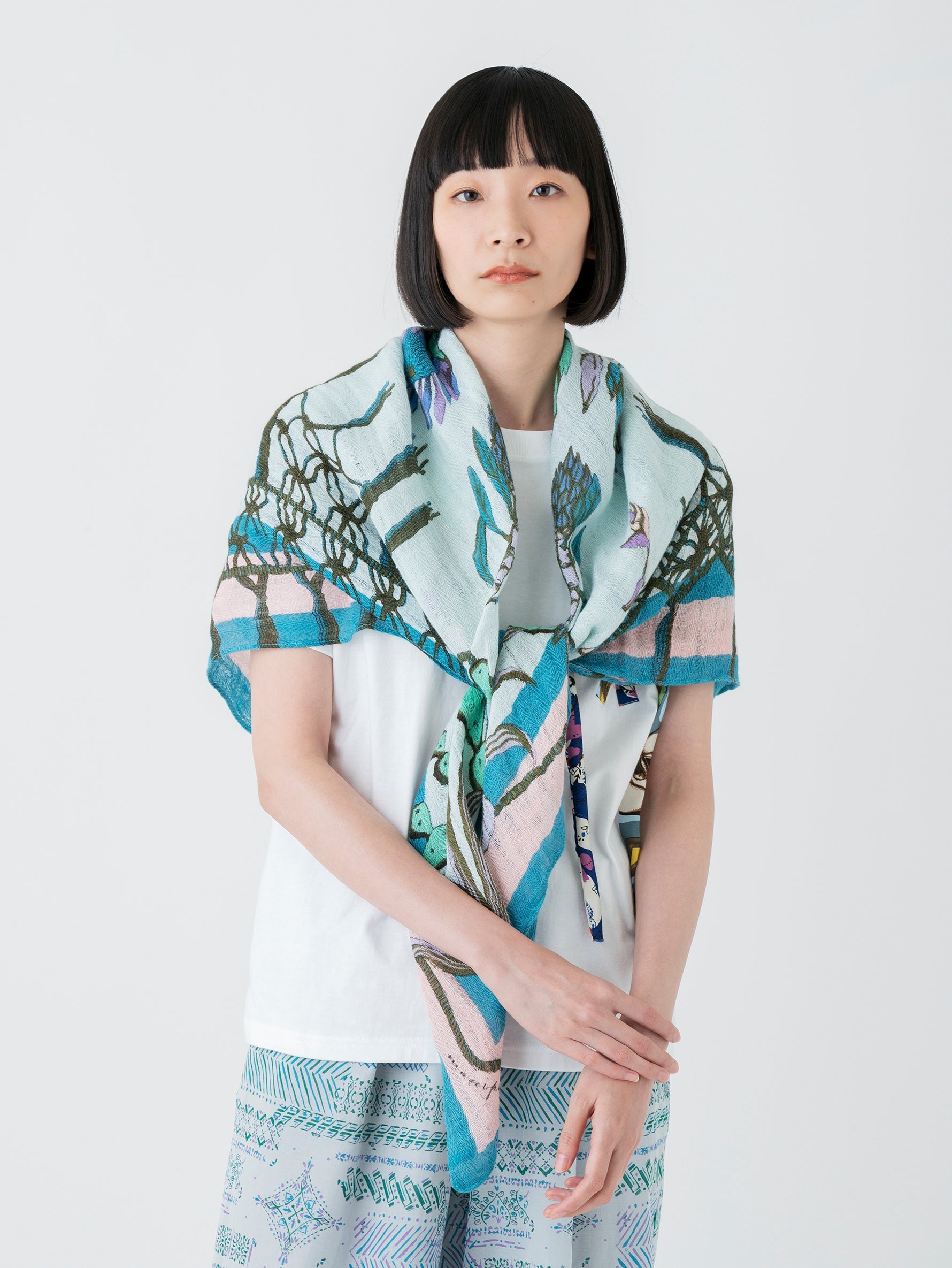 manipuri | ＜リネンミックスストール120＞ボーホー 0131333013