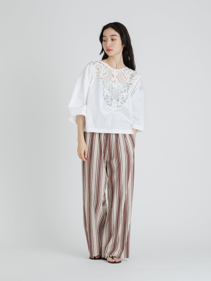 Lachement | ブローチワイドショートTシャツ