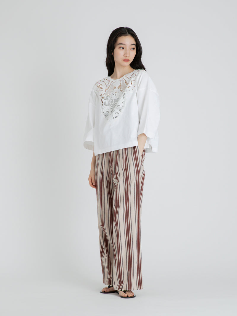 Lachement | ブローチワイドショートTシャツ