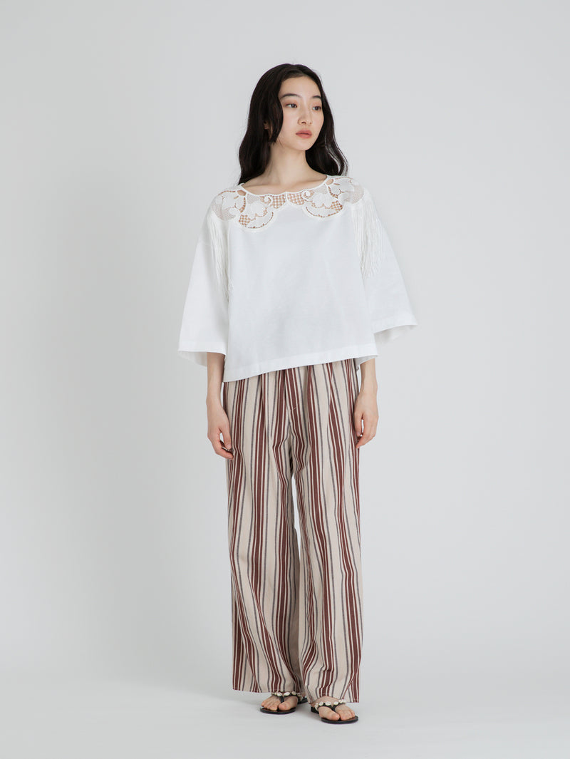Lachement | ブローチワイドショートTシャツ