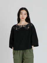 Lachement | ブローチワイドショートTシャツ