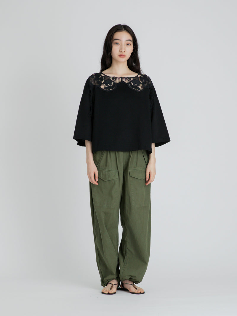 Lachement | ブローチワイドショートTシャツ