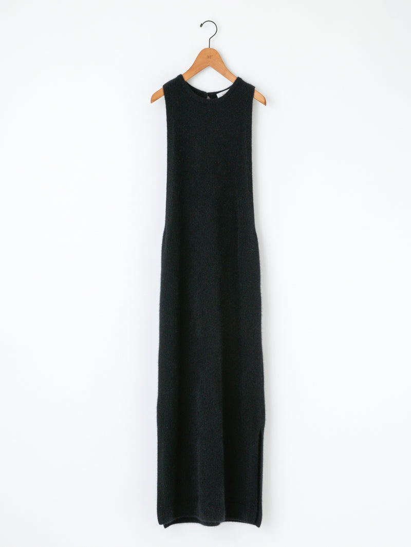 enrica | チャイニーズラクーン混ロングベストワンピース KNIT157
