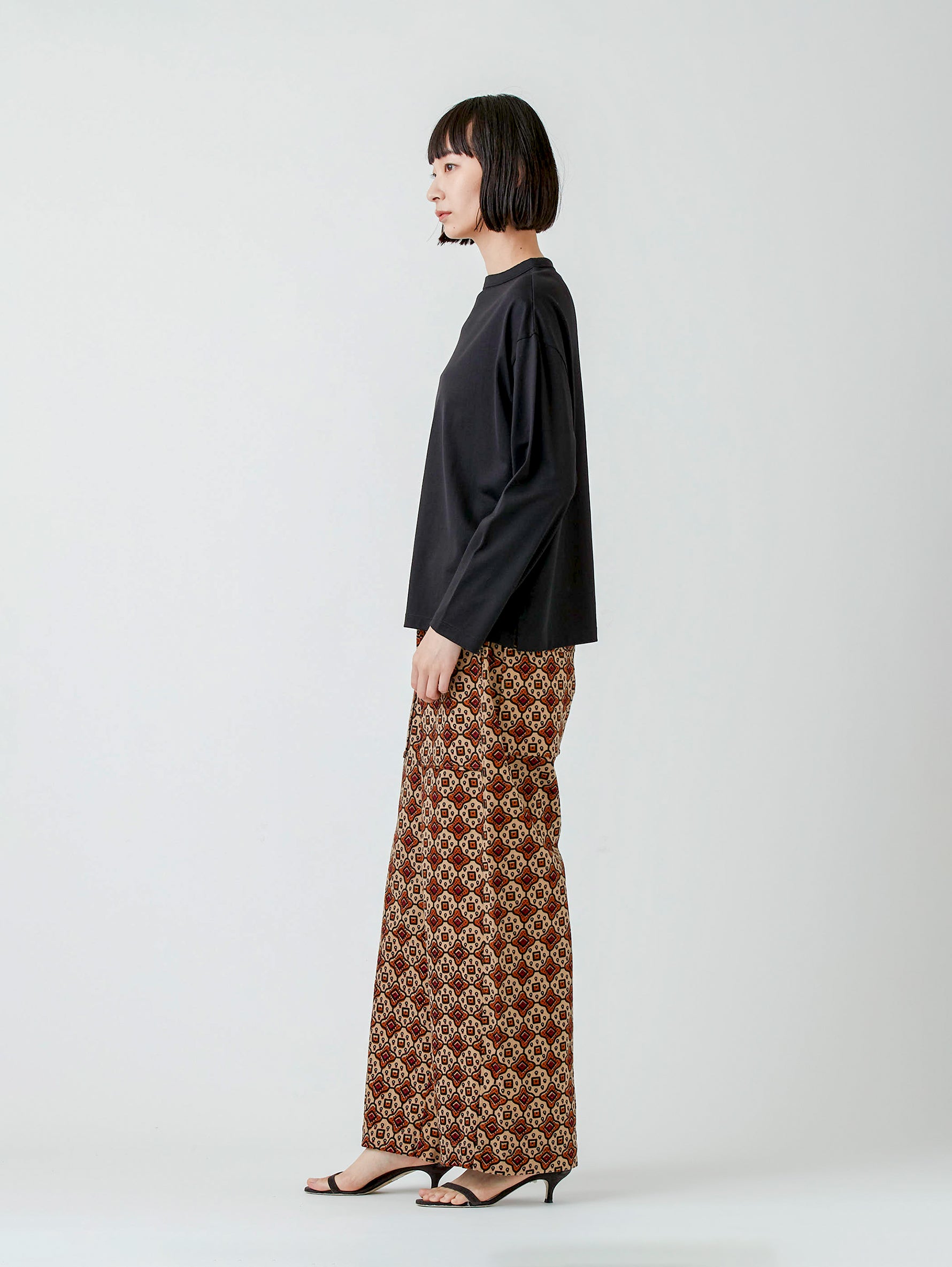 handvaerk | 60/2 ボトルネック長袖Tシャツ #6116