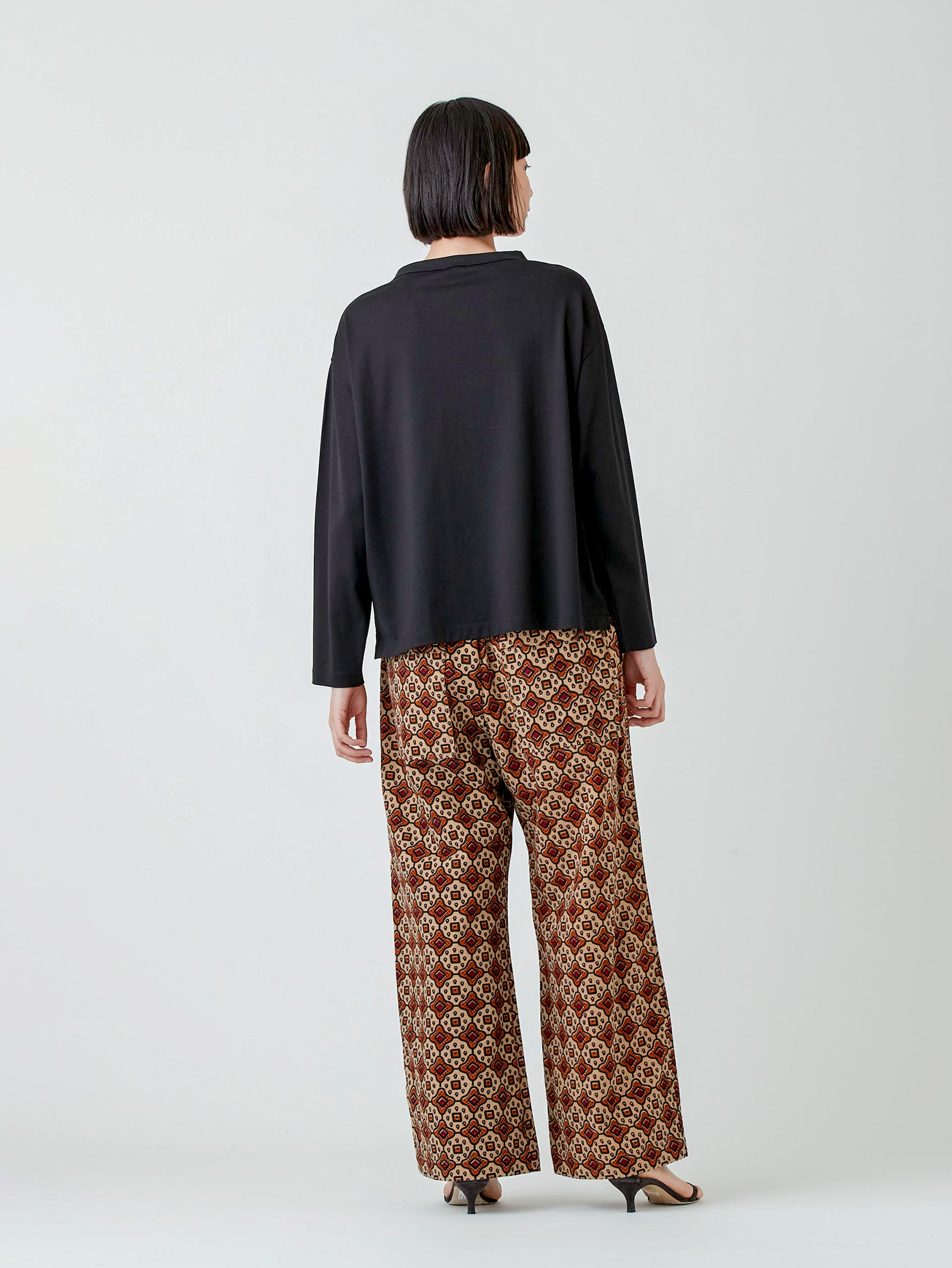 handvaerk | 60/2 ボトルネック長袖Tシャツ #6116