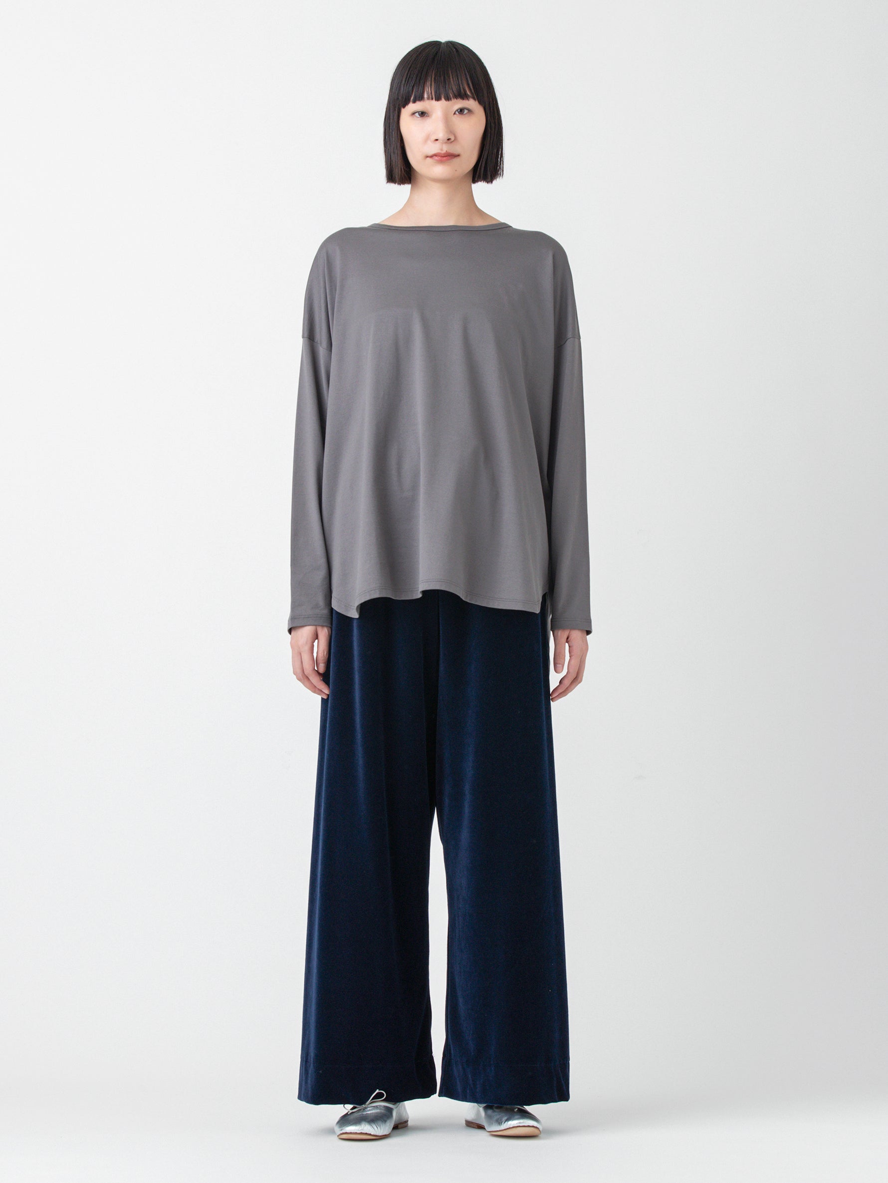 handvaerk | 60/2 ラウンドテイル長袖Tシャツ #6125