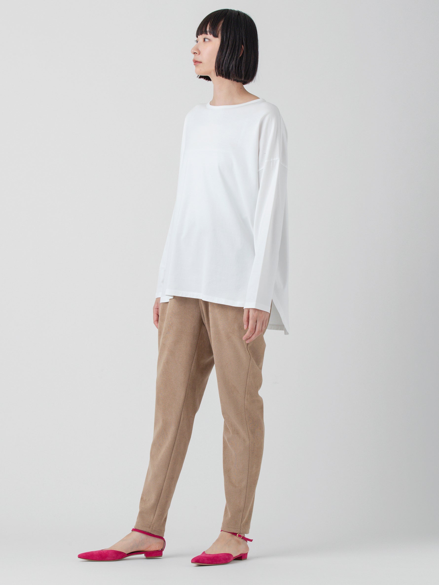 handvaerk | 60/2 ラウンドテイル長袖Tシャツ #6125