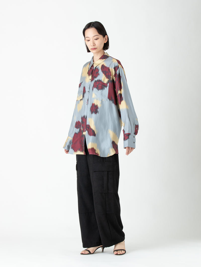 enrica | シルクツイードカメリアプリントオーバーサイズブラウス BLOUSE120