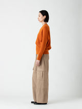 enrica | カシミヤシームレスVネックプルオーバー KNIT171