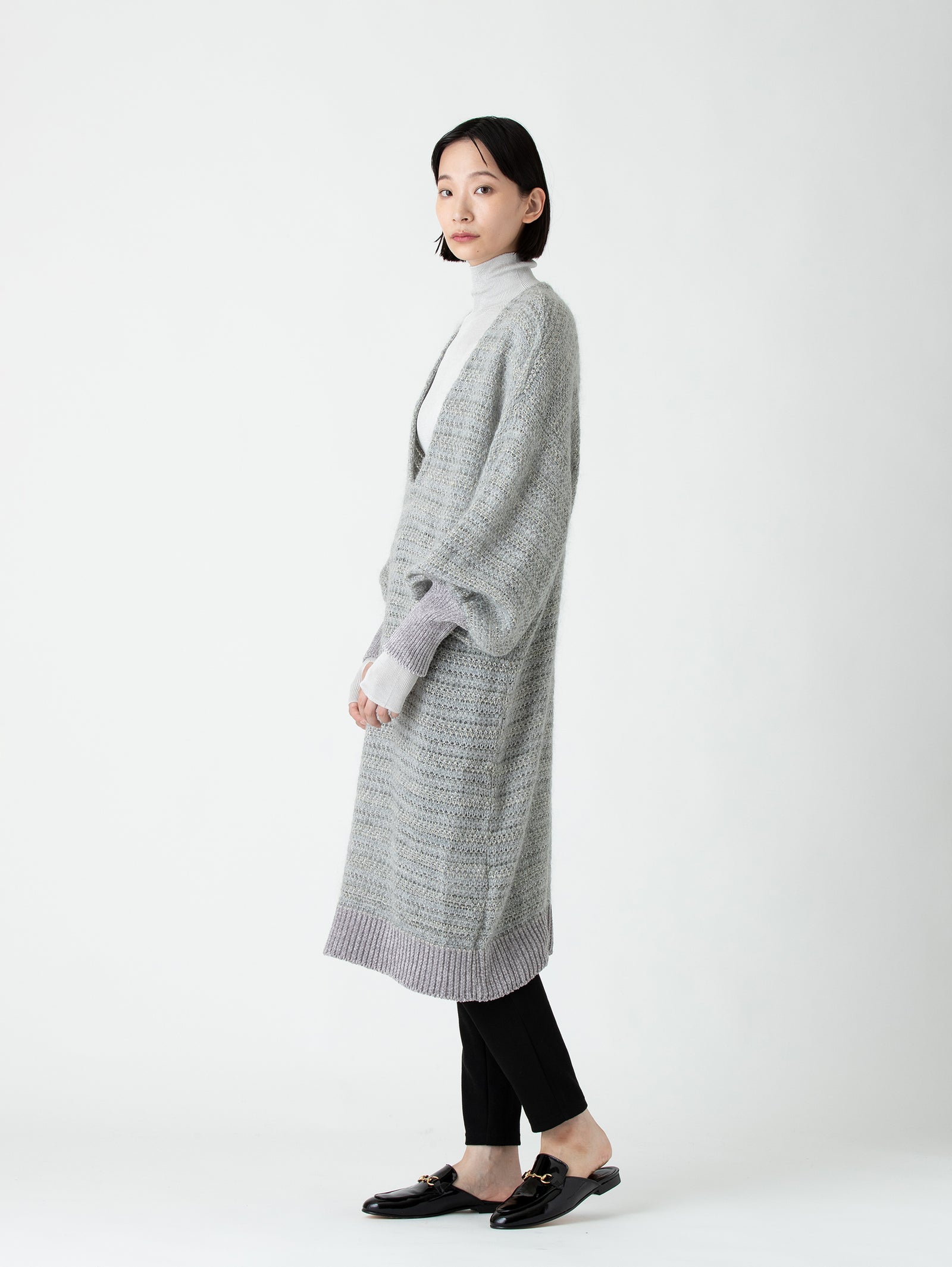 enrica | ラメボーダーマキシ丈ワンピース KNIT163 – H+HELIOTROPE