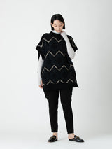 enrica | ラメジャガードニットポンチョ KNIT167