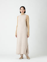 enrica | チャイニーズラクーン混ロングベストワンピース KNIT157