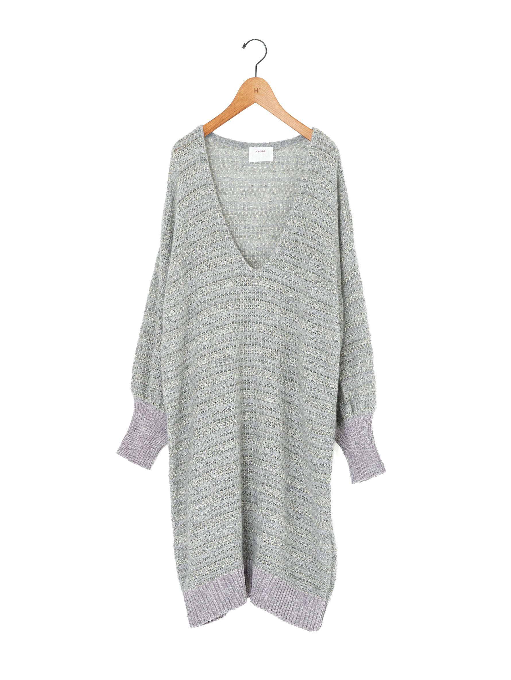 enrica | ラメボーダーマキシ丈ワンピース KNIT163