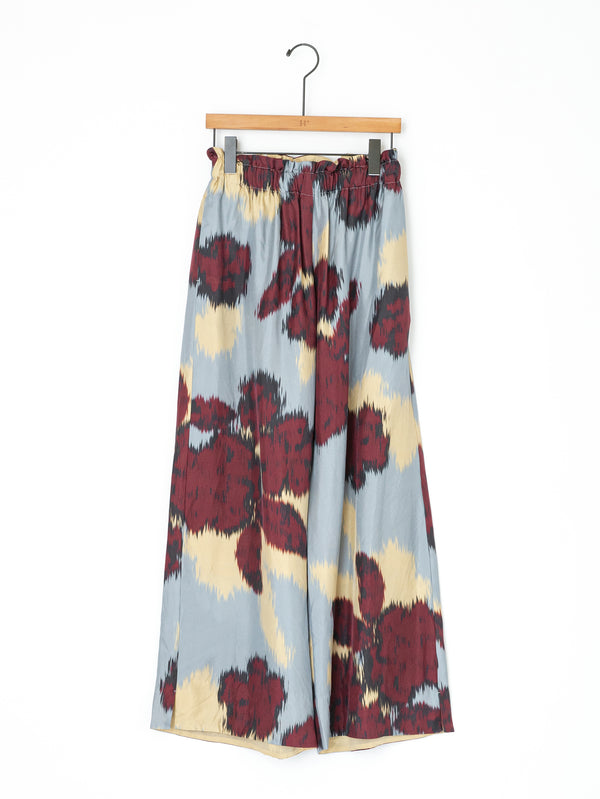 enrica | シルクツイードカメリアプリントワイドパンツ PANTS117