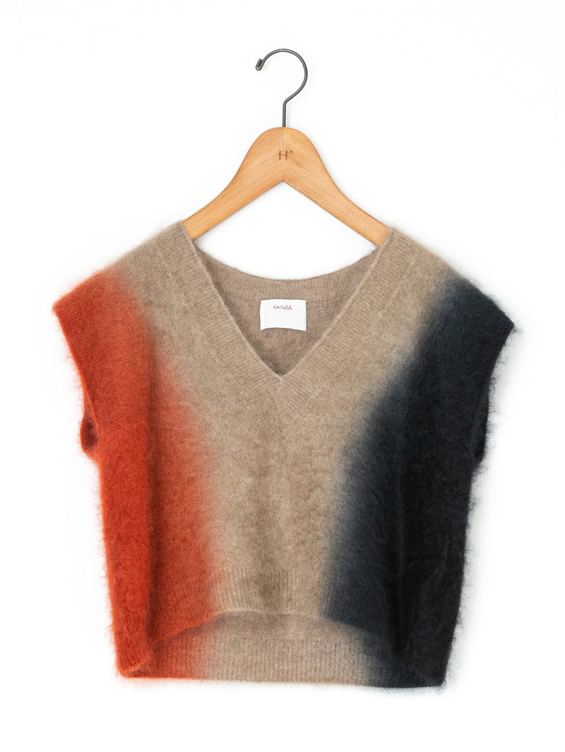 enrica | グラデーションカシミヤシャギーニットベスト KNIT149-1