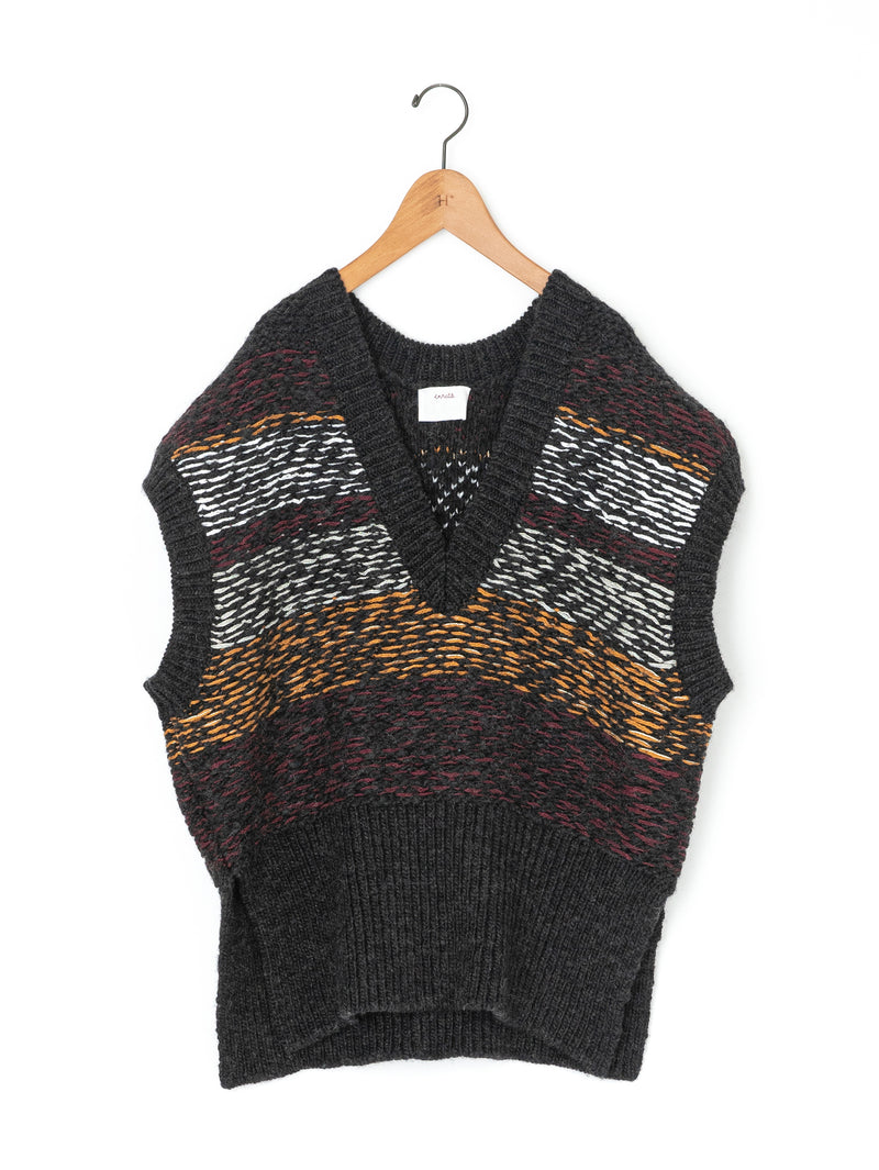 enrica | ラメマルチボーダーチュニックベスト KNIT162