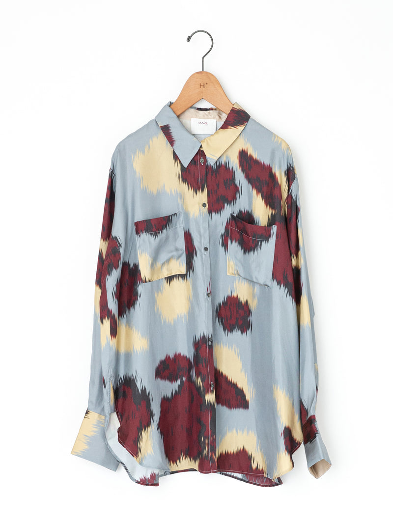 enrica | シルクツイードカメリアプリントオーバーサイズブラウス BLOUSE120