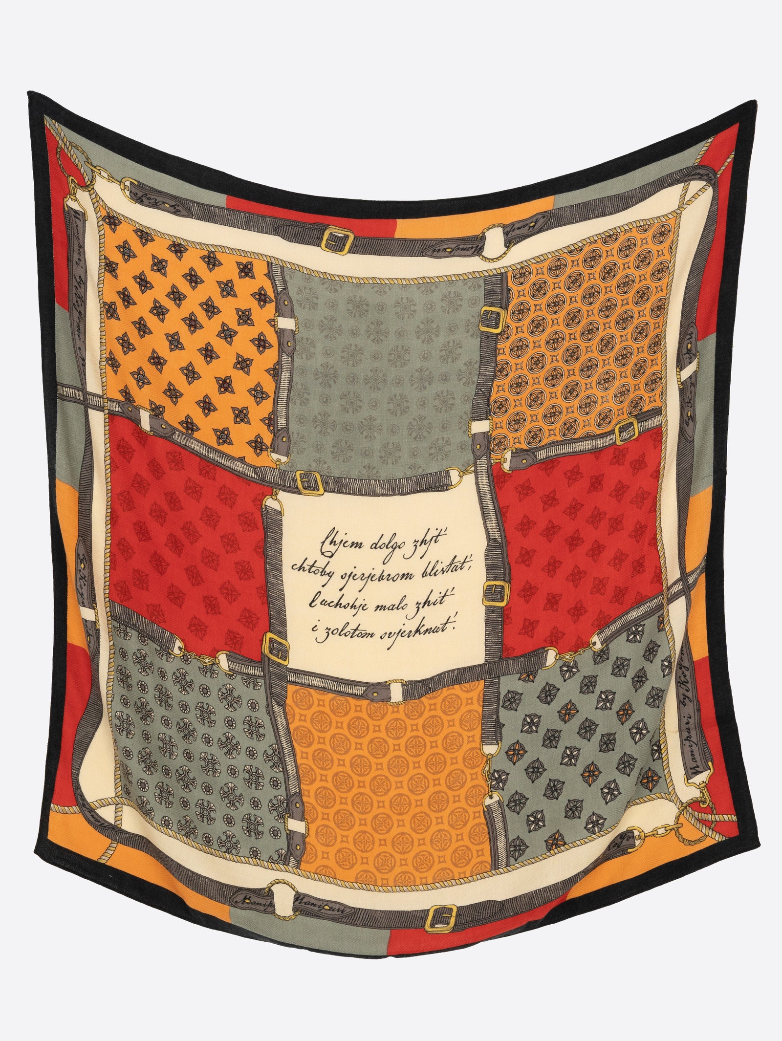 manipuri | ＜ウールシルクストールヘリンボーン織120＞クレスト