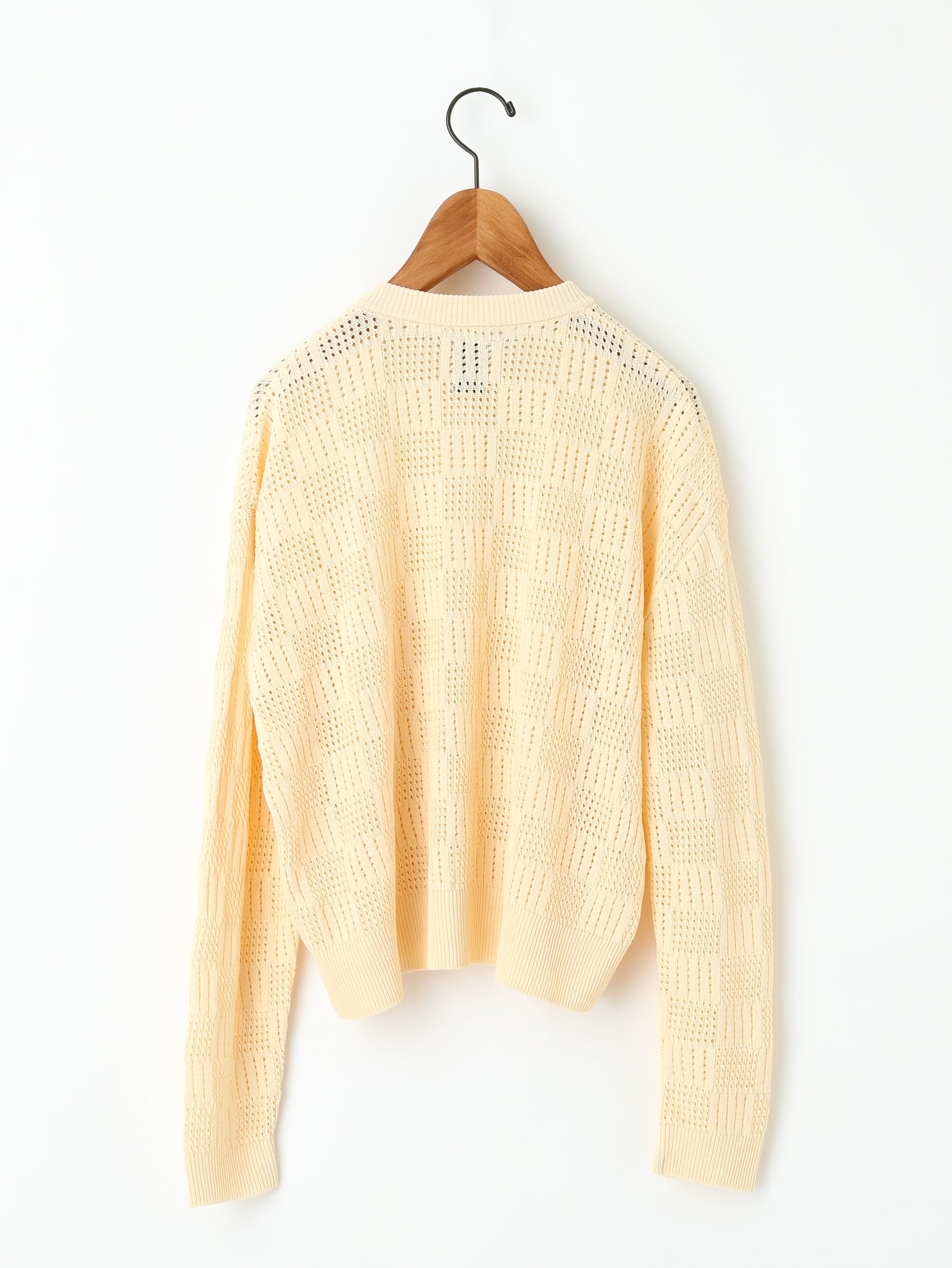 BATONER | ウッドループサマーニットクルーネックカーディガン