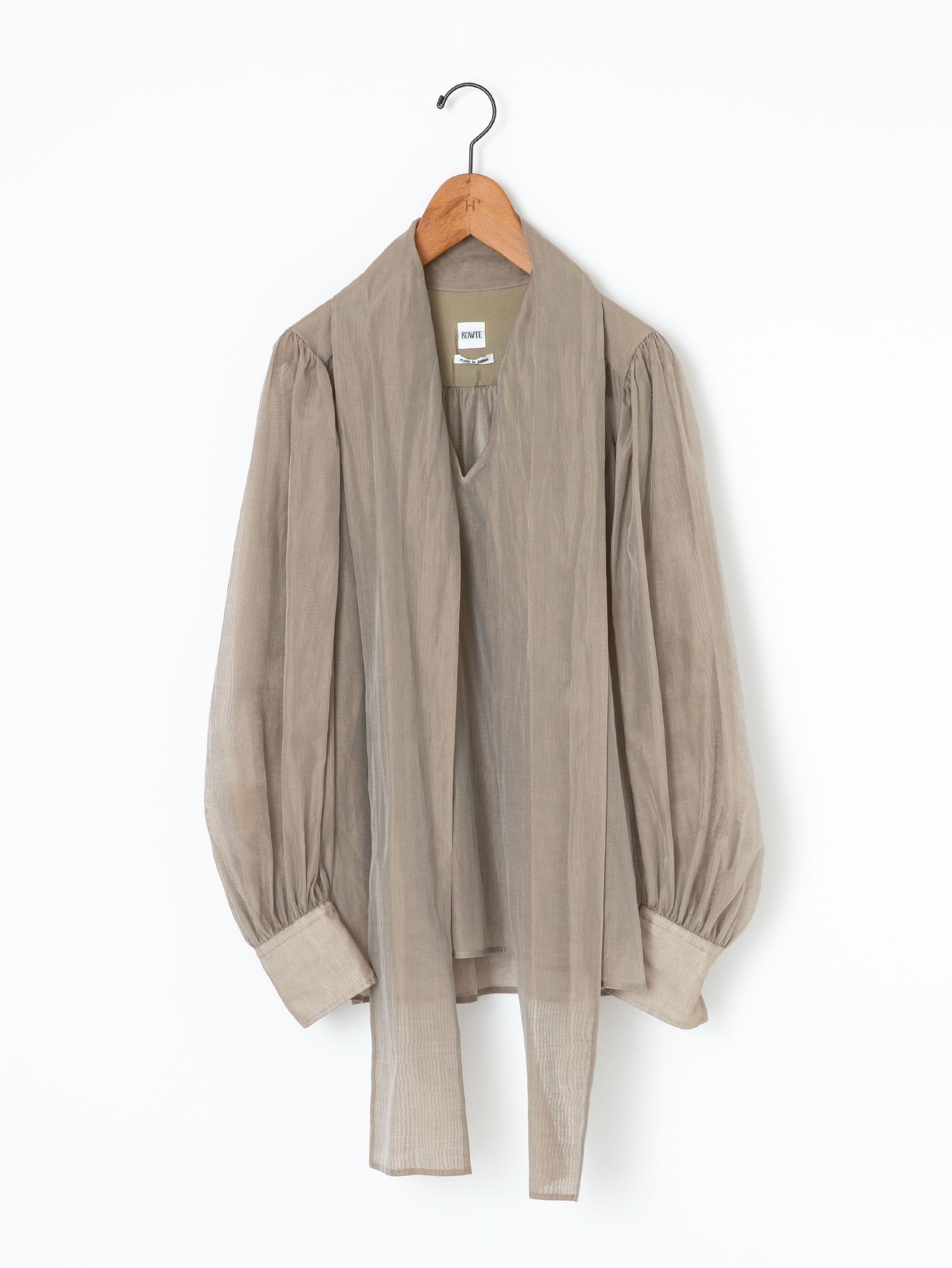 BOWTE | コットンシルクボウタイブラウス – H+HELIOTROPE