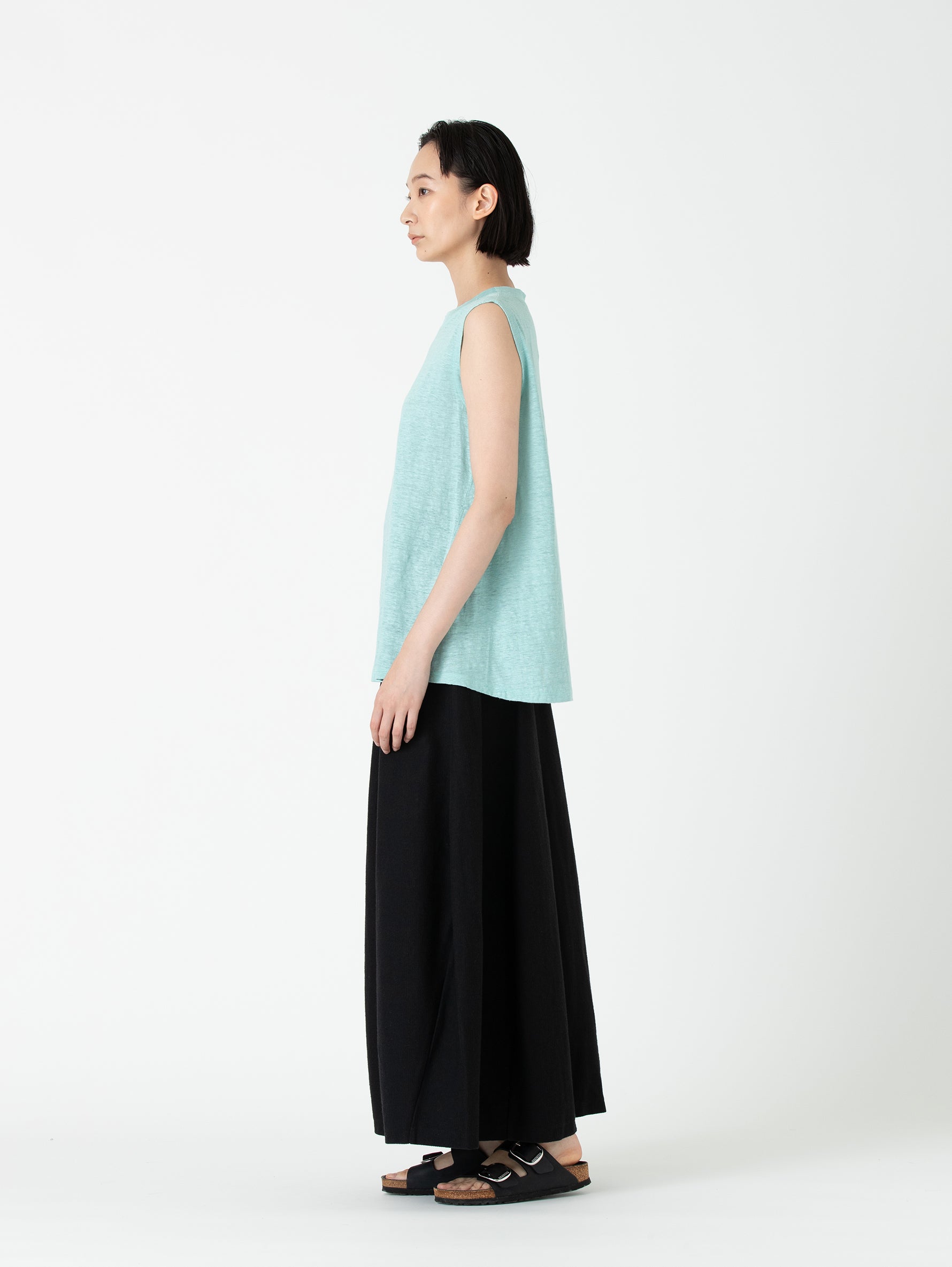 BATONER | WASHED LINEN A-LINE NO SLEEVE BN-24SL-062