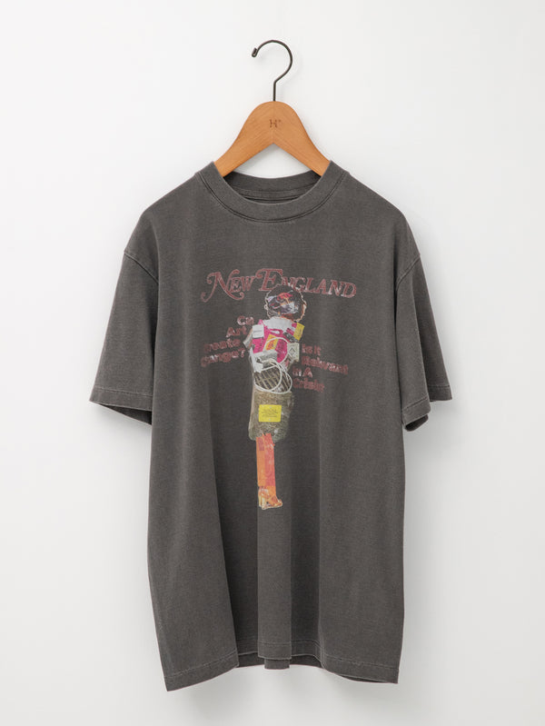 KURO | 17/-ROUND SHAPE DYED Tシャツ "New england"