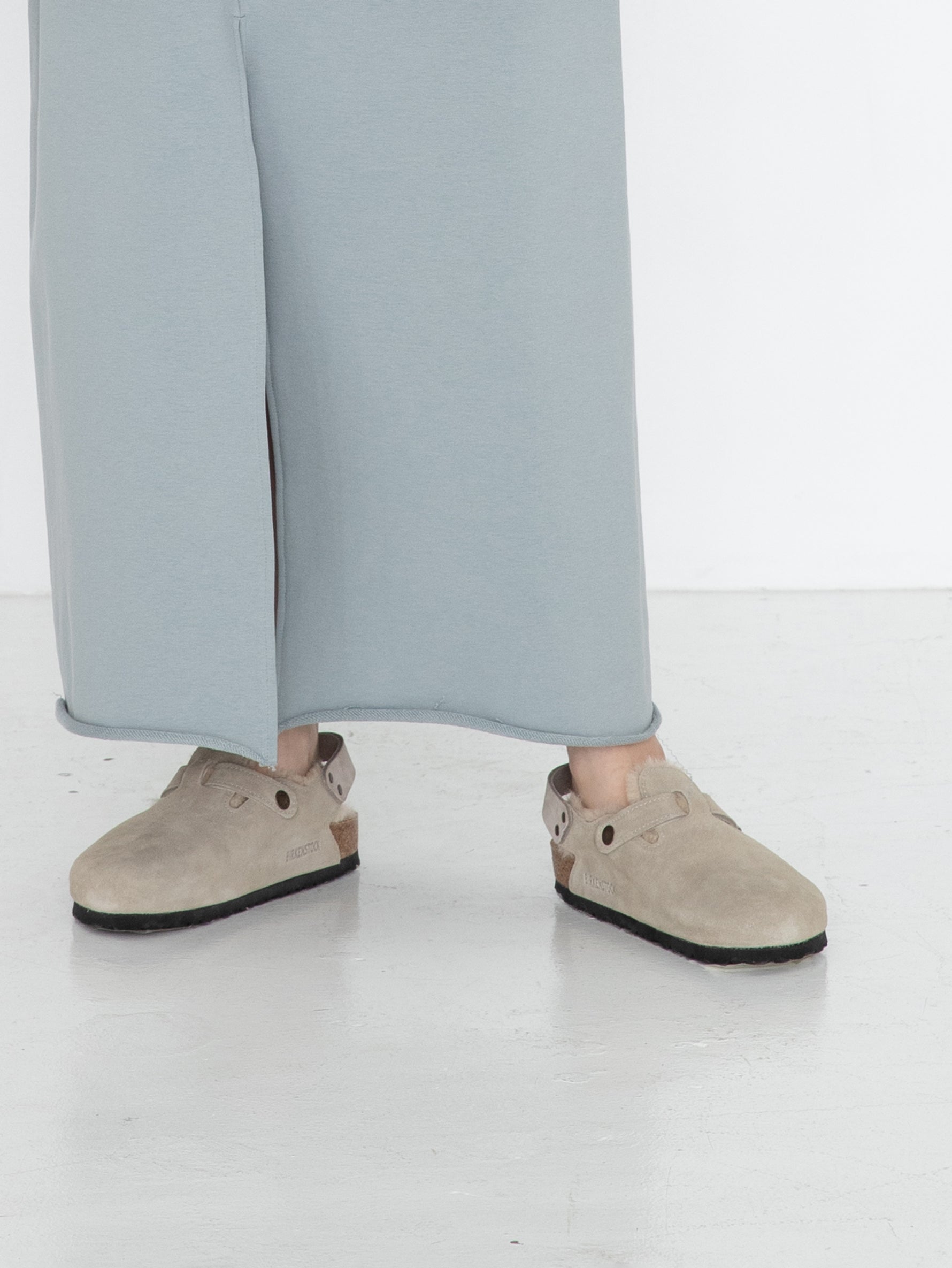 BIRKENSTOCK |  トキオシアリングスエードファーサンダル Tokio Shearling LEVE Taupe LAF 1028349