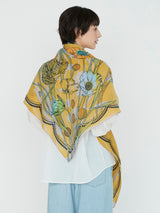 manipuri | ＜コットンシルクストール120＞コラージュブルーム 0151333012