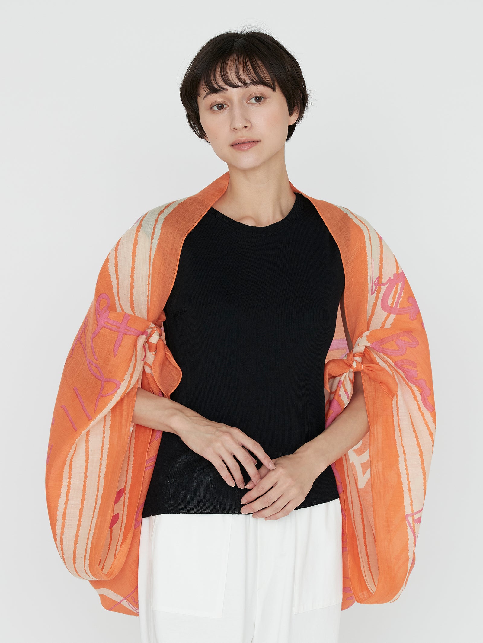 manipuri | ＜コットンシルクストール120＞インバージョンフィッシュ