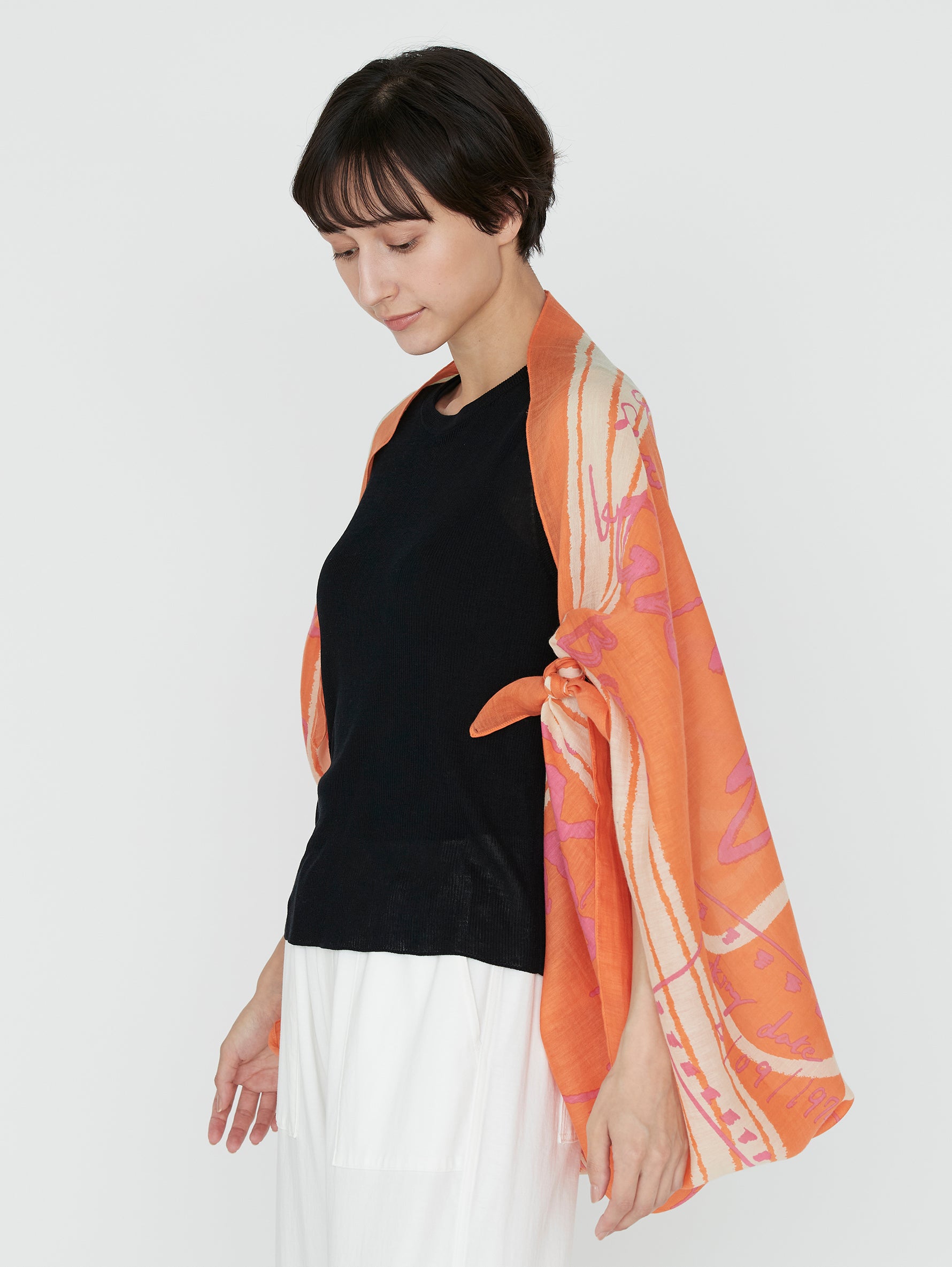 JELADO×JAM’S別注 シルクストール 限定30本オレンジ フリンジ manipuri | ＜コットンシルクストール120＞インバージョンフィッシュ