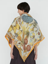 manipuri | ＜コットンシルクストール120＞コラージュジャングルフルーツ 0151333014