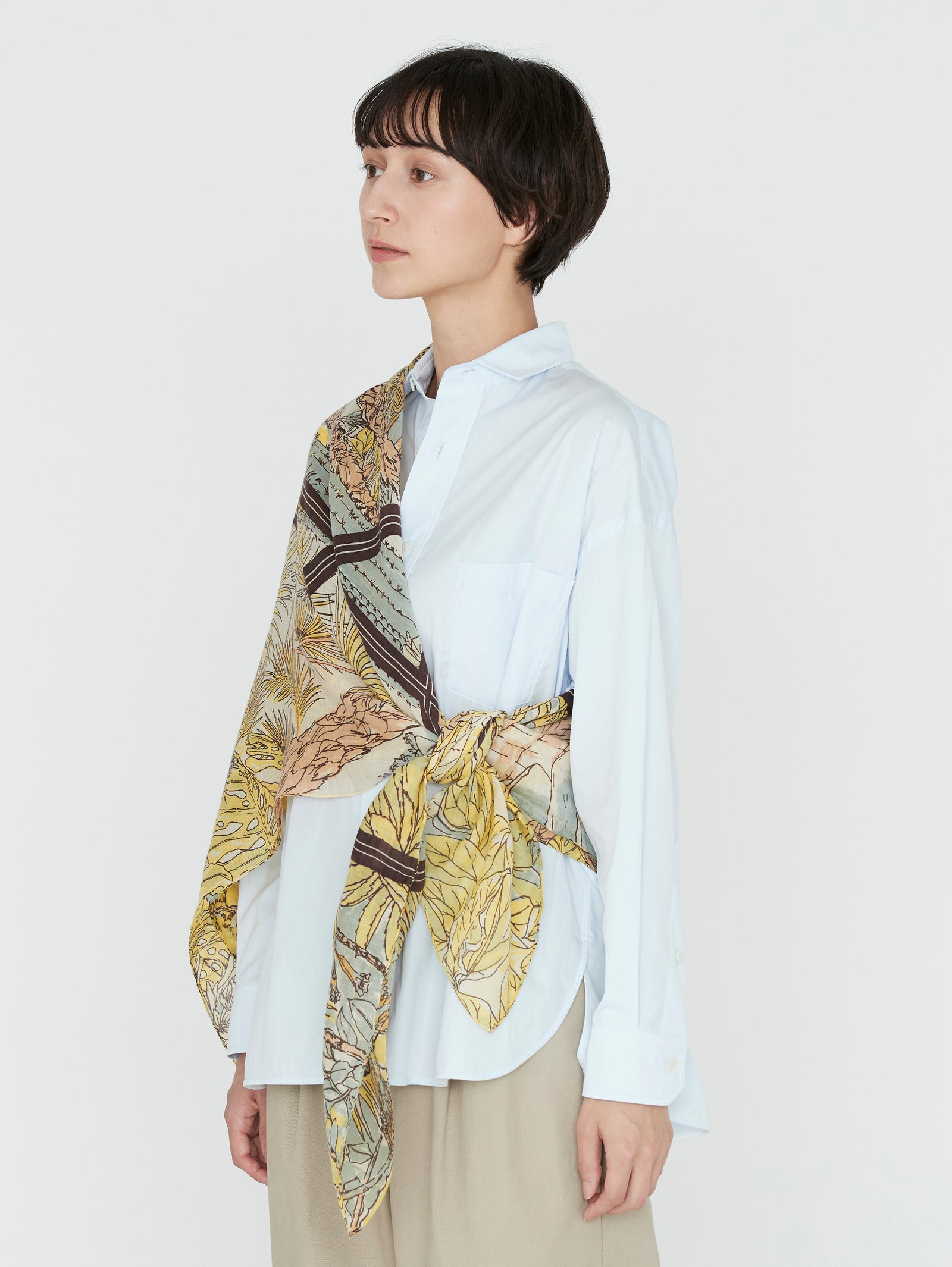 manipuri | ＜コットンシルクストール120＞サキュレントガーデン