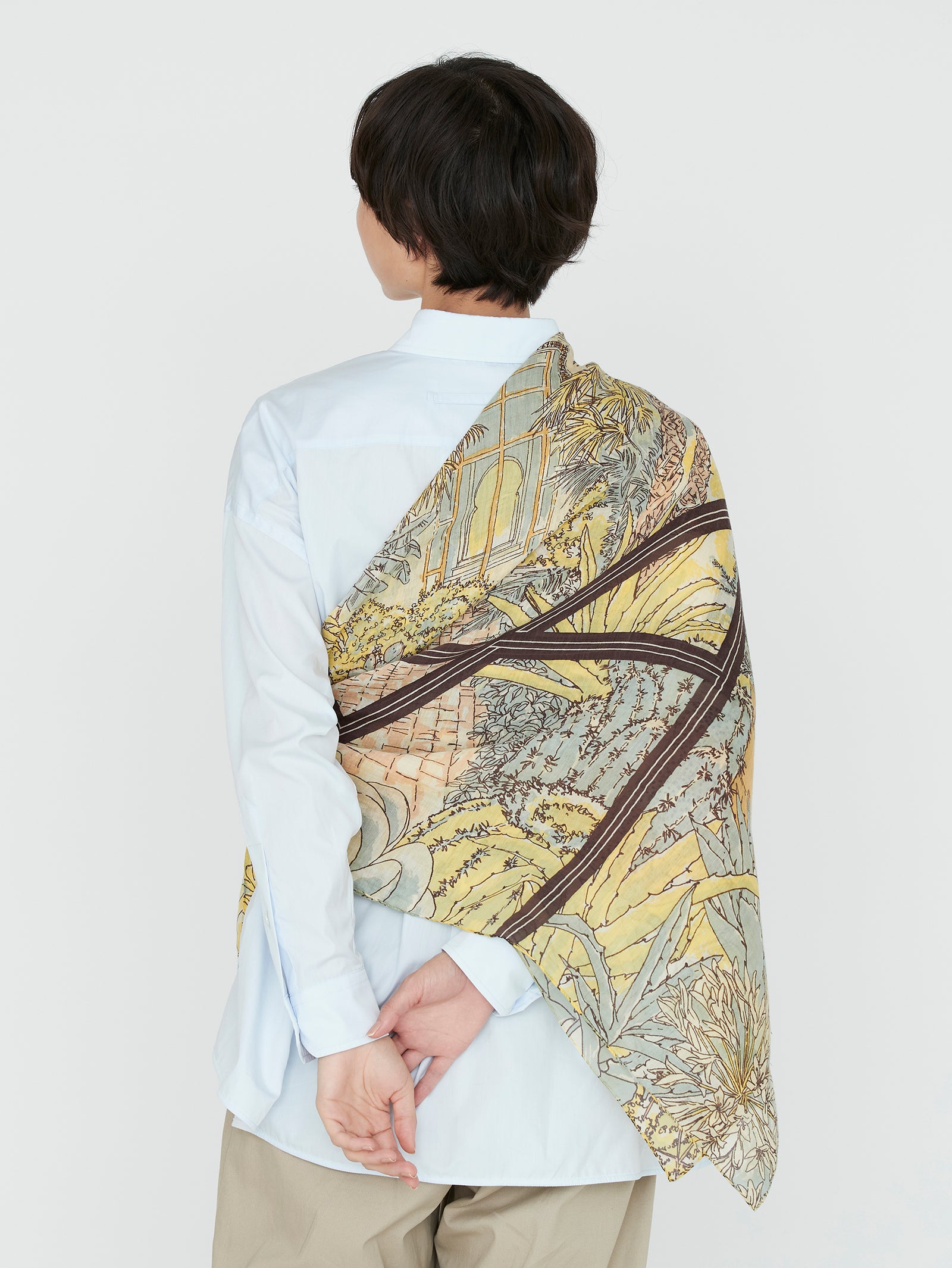 manipuri | ＜コットンシルクストール120＞サキュレントガーデン