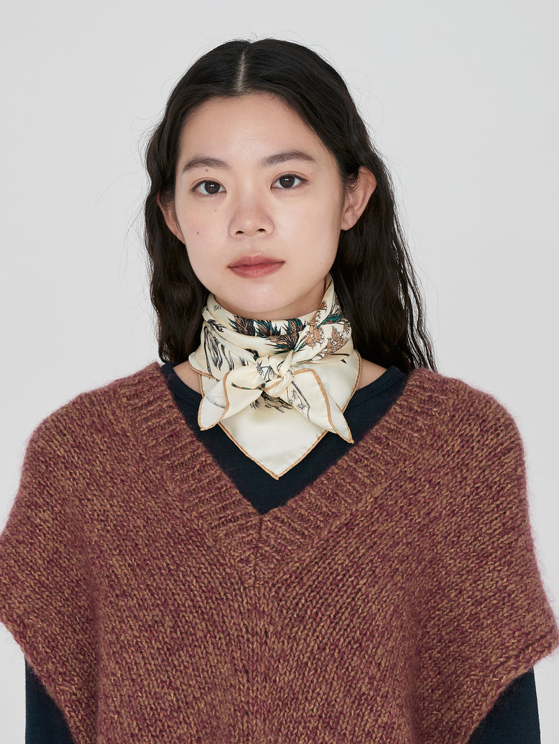 manipuri | ＜シルクスカーフ65＞ボタニカル