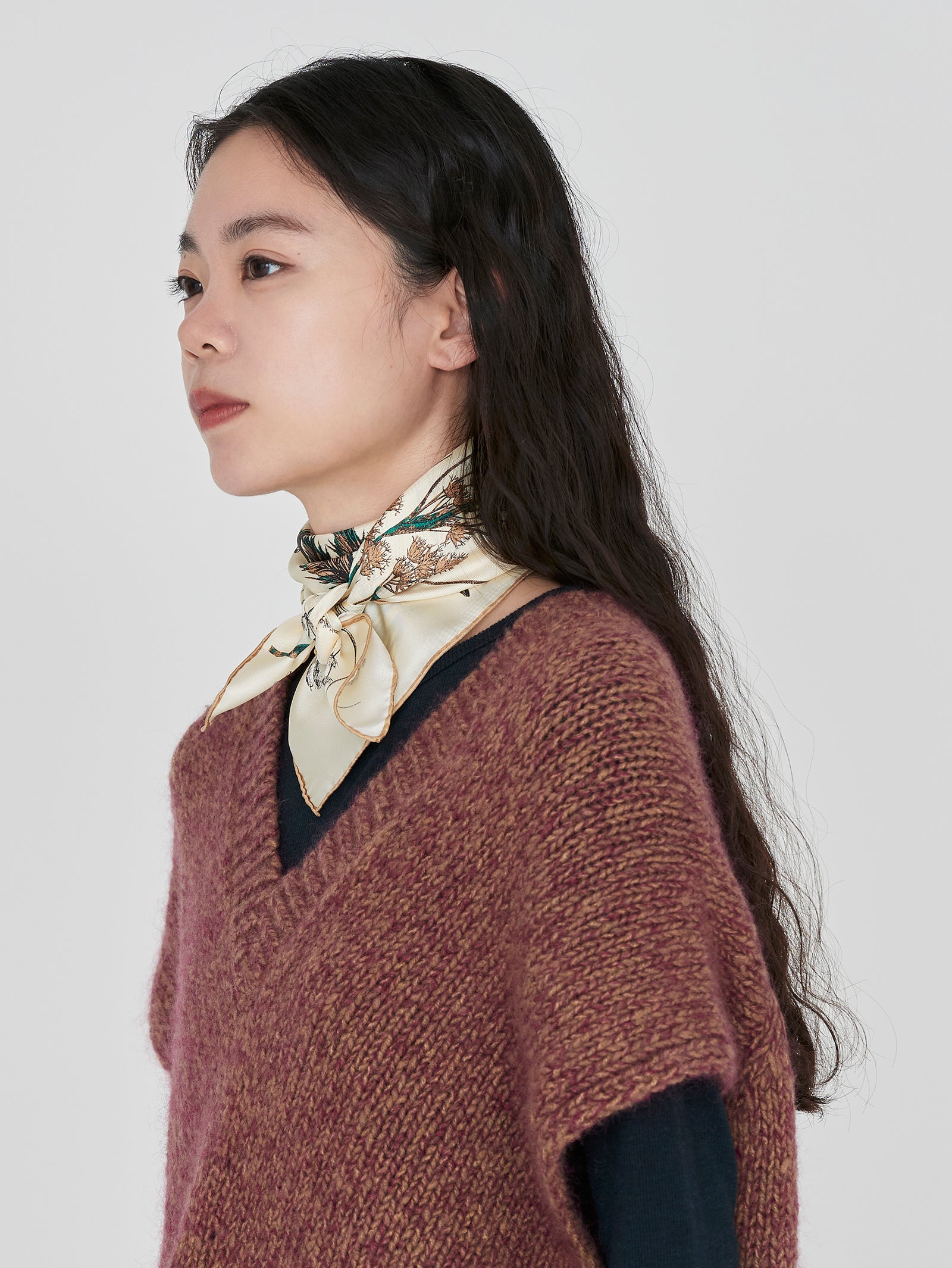 manipuri | ＜シルクスカーフ65＞ボタニカル – H+HELIOTROPE