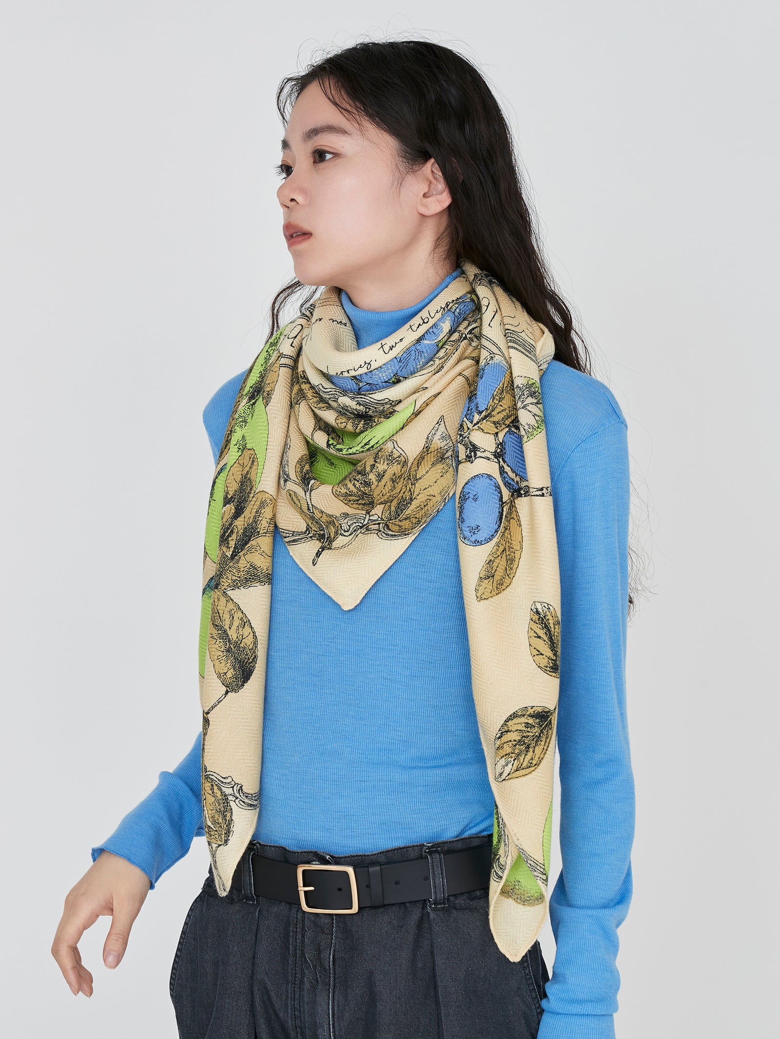 manipuri | ＜ウールシルクストールヘリンボーン織120＞アンティーク