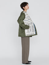 manipuri | ＜ミリタリージャケットUNISEX＞リバーシブル　クロスステッチバンダナ