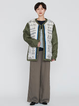 manipuri | ＜ミリタリージャケットUNISEX＞リバーシブル　クロスステッチバンダナ