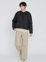 manipuri | ＜キルティングクルーネックジャケット＞リバーシブル　タパ