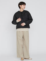 manipuri | ＜キルティングクルーネックジャケット＞リバーシブル　タパ