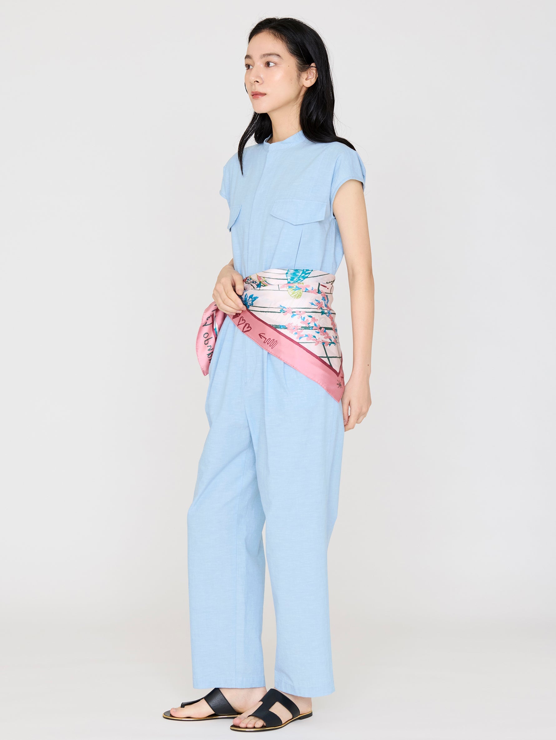 manipuri | ＜シルクスカーフ88＞トロピカルガーデン 0161330105