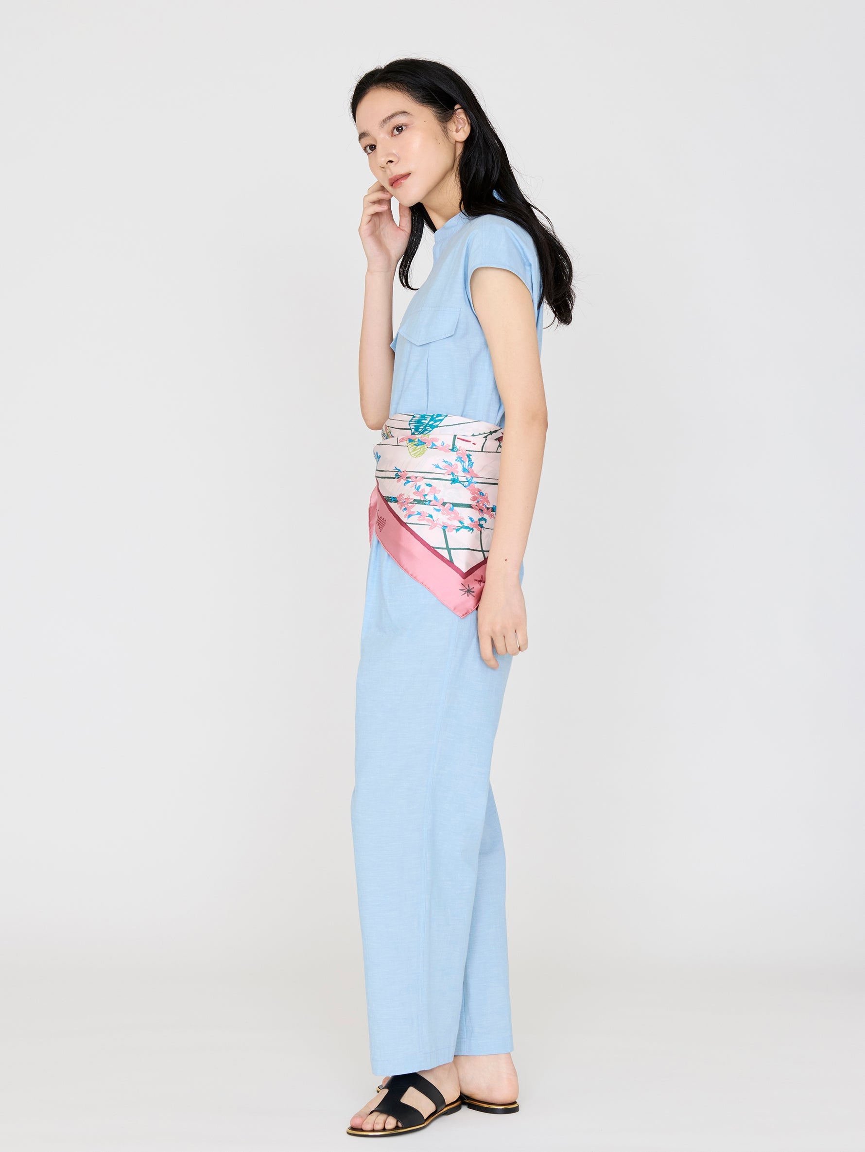 manipuri | ＜シルクスカーフ88＞トロピカルガーデン 0161330105