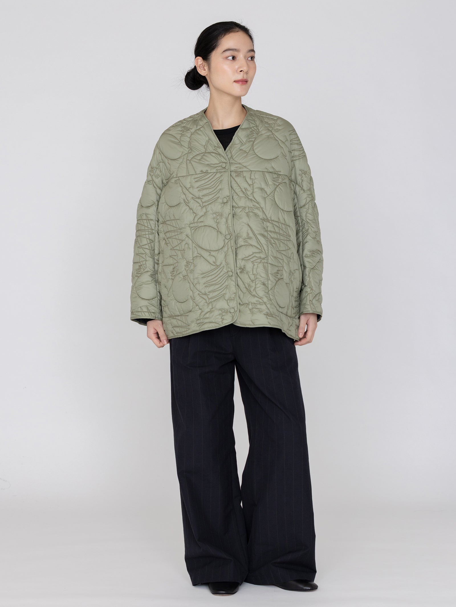 manipuri | ＜キルティング変形ジャケット＞リバーシブル マウンテン