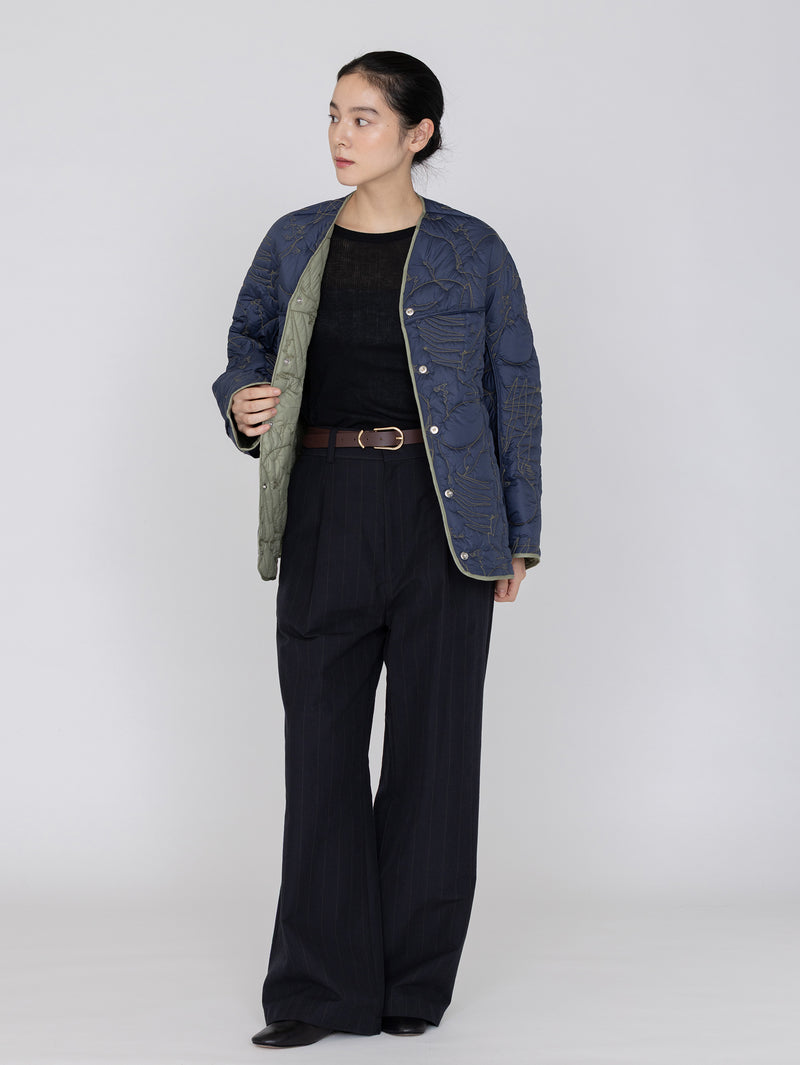 manipuri リバーシブルマウンテン manipuri | ＜キルティングミリタリージャケット＞リバーシブル