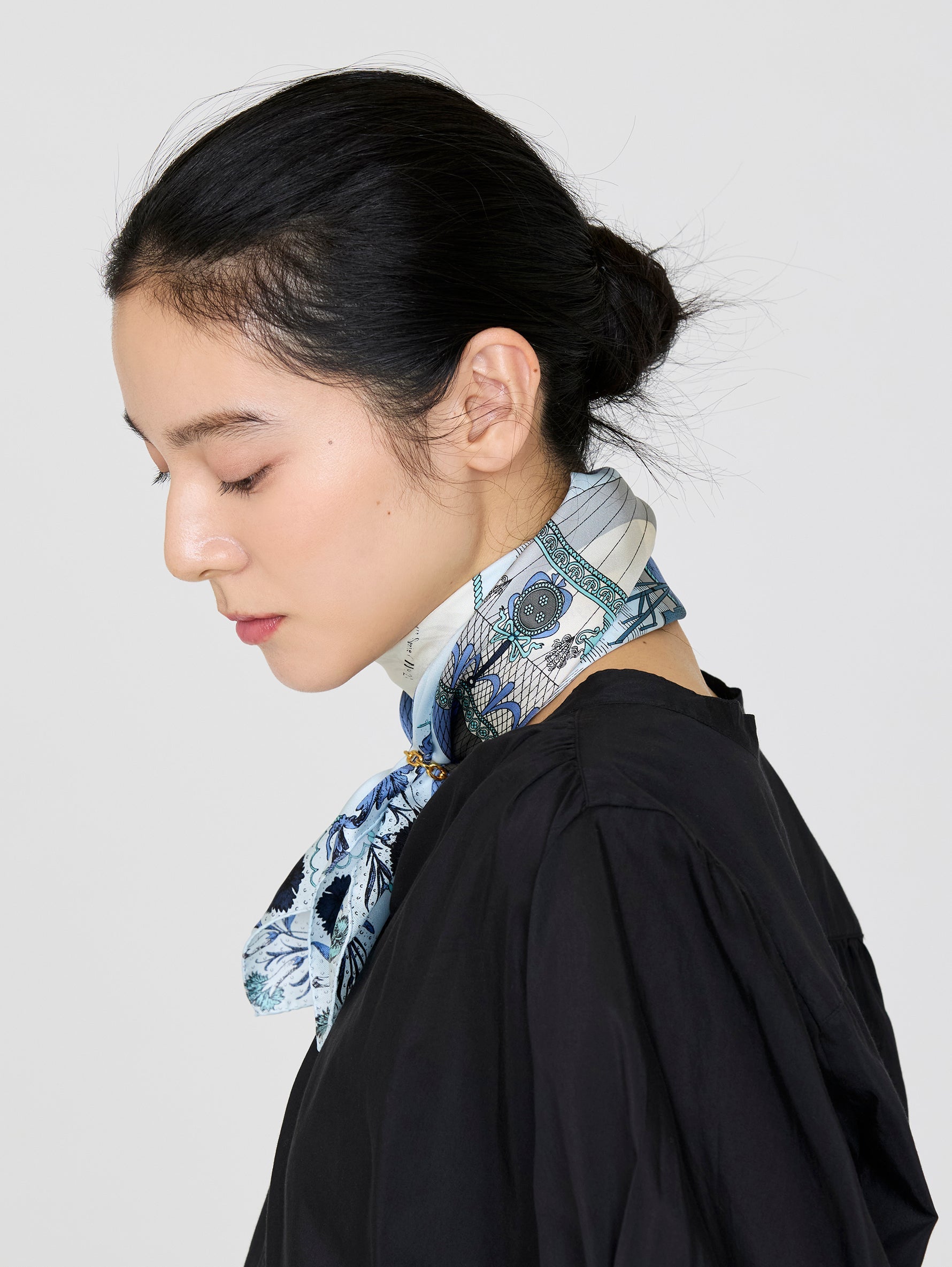 manipuri | ＜シルクスカーフ65＞フラワーバルーン 0161330044
